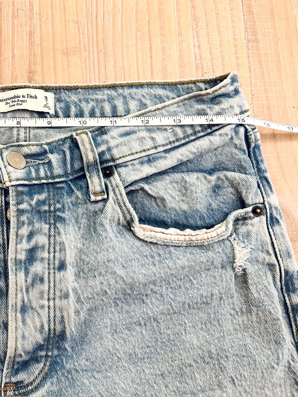 Abercrombie & Fitch 90s Baggy Low Rise Women’s Jeans Size 6 / 28 - Picture 10 of 12